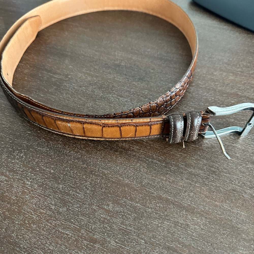 Martin Dingman Two-Tone Leather Belt